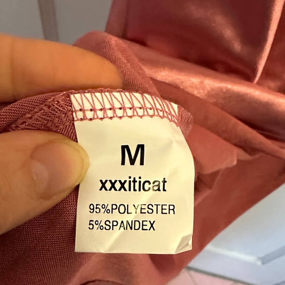 xxxiticat elegant Pink Satin-like Slip Dress - Picture 6 of 6